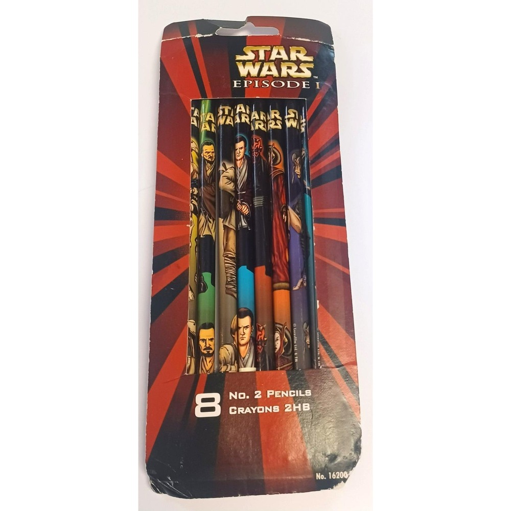 Vintage 1999 Star Wars Episode I Pentech No 2 Pencils 8 Pack New Sealed‎ 16200